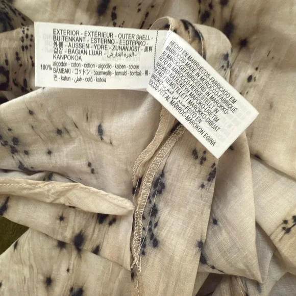 NWT $59 Zara Voluminous Printed Top Blouse Womens Small Sleeveless Cotton - Picture 9 of 11